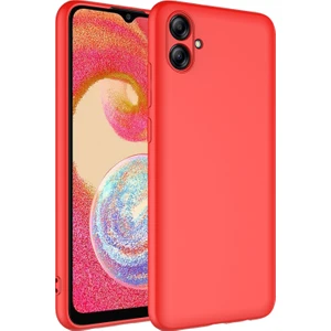 Caseworld Galaxy A04E ile Uyumlu Kapak Içi Kadife Kamera Korumalı Lansman Silikon Kılıf - Kırmızı