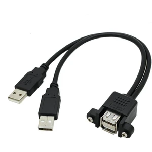 2x USB A Erkek To 2x USB A Dişi Panel Tipi Kablo - 30CM