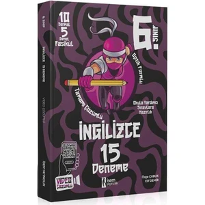 İSEM Yayıncılık 6. Sınıf İngilizce 15 Deneme