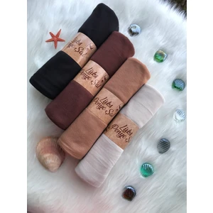 Naciye Sultan Tesettür Penye Şal 4'lü Set (Siyah - Çikolata - Camel - Taş)
