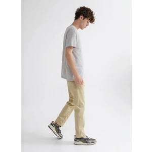 Normal Bel Slim Paça Bej Erkek Chino Pantolon Desta