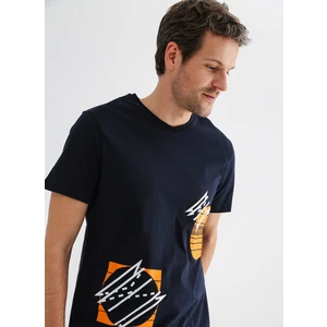 Fabrika Sports O Yaka Düz Lacivert Erkek T-Shirt Dıog