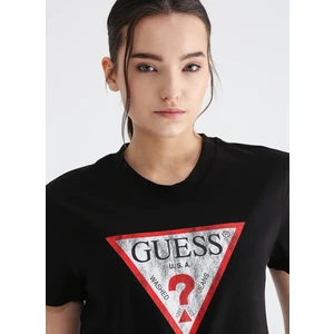 Bisiklet Yaka Siyah Kadın T-Shirt W2BI69K8FQ1JBLK