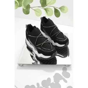 Siyah Streç Kadın Sneaker K01970009417