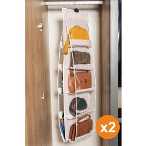 2 Adet 10 Cepli Katlanabilir Dolap İçi Organizer 125x37 cm Kullanım Kolaylığı