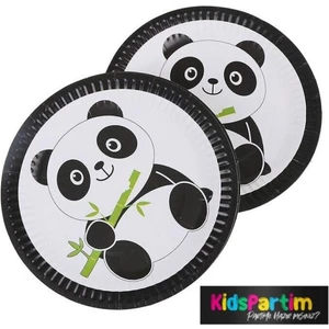 Panda Desenli Karton Tabak
