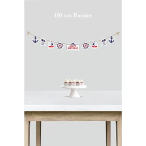Neşeli Günlerim Denizci Temalı Büyük Banner *kalın Kağıt 150CM