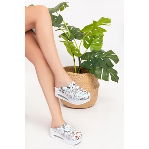 Nur Medikal Sağlık Desenli Kapalı Airmax Bayan Sabo Terlik 992