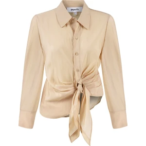 Önden Bağlamalı Slim Fit Gömlek