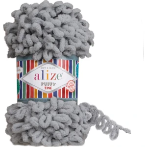 Puffy Fine El Örgü Ipi (5 Li Paket) - 343-KÖMÜR Grisi