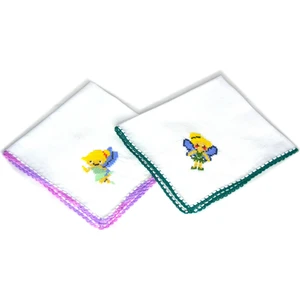 Kuti's Işlemeli 2'li Bebek Ağız Mendili Angels