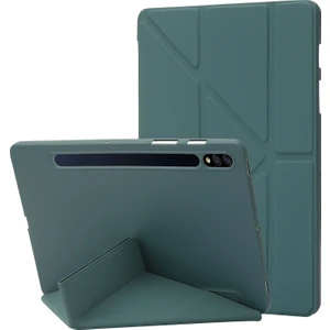 Zsunsky Shop Samsung Galaxy Tab S8 / S7 Için Deri Tablet Kasası Koyu Yeşil (Yurt Dışından)