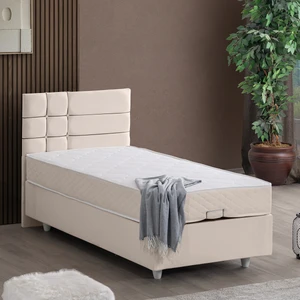 Almada İkili Set Tek Kişilik, Baza Başlık - Krem