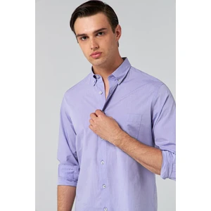 D'S Damat Comfort Mor Düz Gömlek 0HC02PH08265M