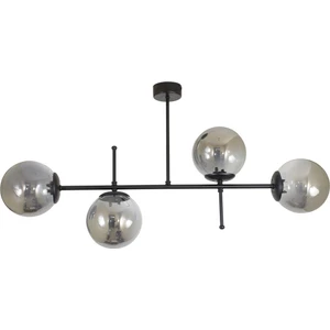 Dörtlü Siyah Model Modern Glop Füme Cam Avize