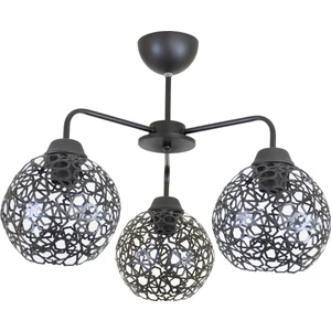 Üçlü Selçuklu Model Modern Siyah Plafonyer Avize