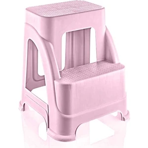 Merdivo Büyük Boy 2 Basamaklı Merdiven Tabure Pembe