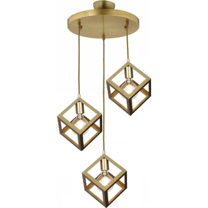 Rustik Retro Model Geometrik Sarkıt Metal Küp Avize