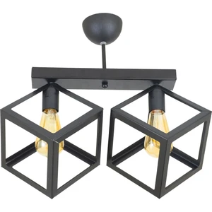 Rustik Retro Model Geometrik Plafonyer Metal Küp Avize