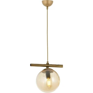 Modern Bal Glop Camlı Sıralı Tekli Gold Sarkıt Avize