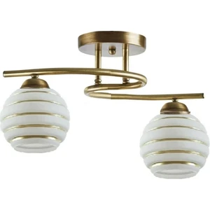S Model Modern Gold Şerit Camlı Plafonyer Avize