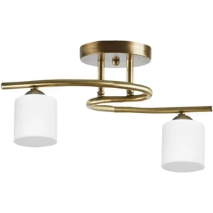 S Model Modern Beyaz Boru Camlı Plafonyer Avize