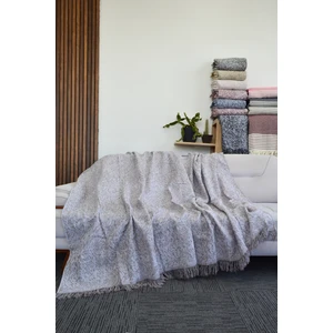 Mutlu Çeyiz Diva Pamuklu Çekyat Örtüsü 170X220 cm Gri Çift Taraflı Kullanım Koltuk Örtüsü | Koltuk Şalı