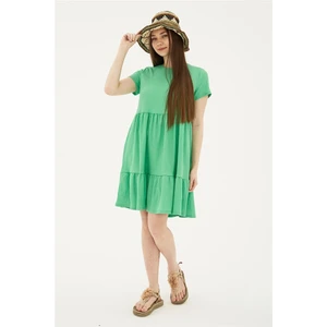Fashion Friends Kısa Kollu Elbise Yeşil / Green