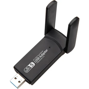 Coverzone Wireless Adaptör Wifi Ağ Kartı Masaüstü Bilgisayar Pc ile Uyumlu 2,4g 5g USB 3.0 AC1300