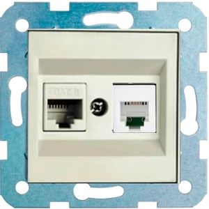 Çağatay Elektrik Ovivo Beyaz Nummeris Telefon+Data Cat 6 Internet Prizi Mekanizma-Çerçeve Yoktur!!!