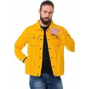 Cipo & Baxx CJ289 Sarı Kot Ceket
