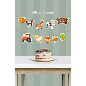 Neşeli Günlerim Çiftlik Konsepti Büyük Banner *kalın Kağıt 150CM
