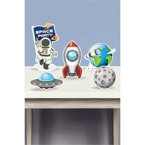 Neşeli Günlerim Uzay Temalı Doğum Günü Masa Üstü Set (Kağın Kağıt)