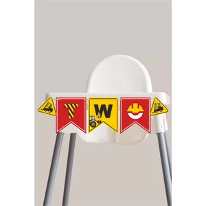 Neşeli Günlerim Iş Makinaları Two Banner *kalın Kağıt