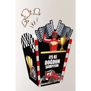 Neşeli Günlerim Yarış Arabası Popcorn Kutusu (Mısır) 8'li