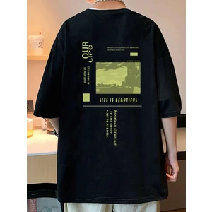 Our Life Baskılı Oversize T-Shirt