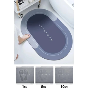 Birlikvar Ticaret Sihirli Su Emici Banyo Paspası Kaymaz Tabanlı Abdest Paspası 3,5 mm 40X60