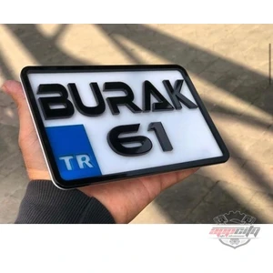 Kişiye Özel 3D Pleksi Dekor Motor Plaka Bisiklet Pleksi Plakasüs Plakahediyelikplaka