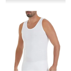 04 Erkek Ribana Askılı Atlet Beyaz 6 Adet