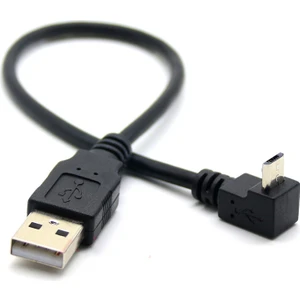 Marka 90 Derece Micro USB Erkek To USB A Erkek Kablo - Mikro USB - 30CM
