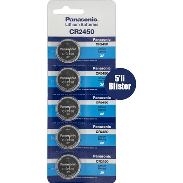 Panasonic CR2450 3V Lityum Pil 5'li