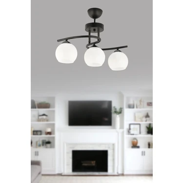 Ömür Avize Hestia Modern 3lü Camlı 