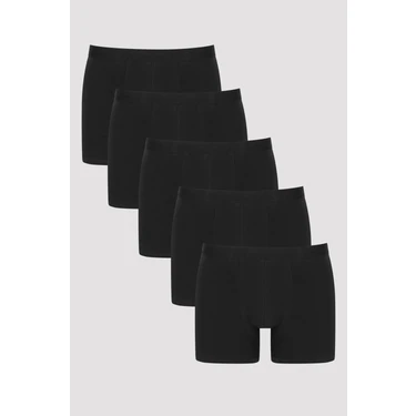 Erkek Pamuklu Basic Black 5li