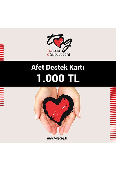 Toplum Gönüllüleri Vakfi Dijital Destek Kartı 1000 TL