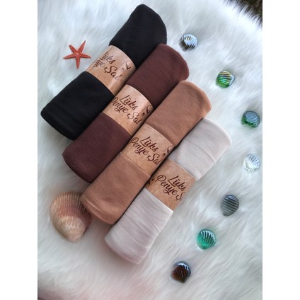 Tesettür Penye Şal 4'lü Set (Siyah - Çikolata - Camel - Taş)