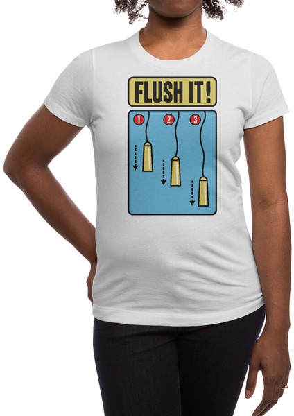 Flush It Beyaz Spor Tişört