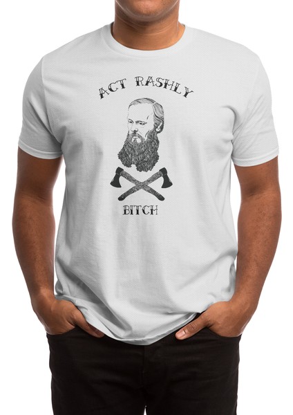 Dostoyevsky Crime And Punishment Beyaz Spor Tişört