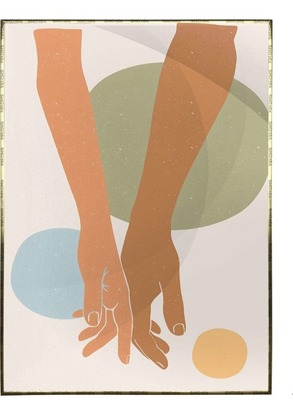 Kadın ve Erkek Eli Sevgili Çift Aşk Modern Sanat Tuval Poster P-001130
