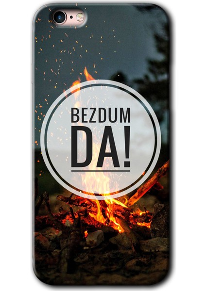 iPhone 6s Kılıf Baskılı Kapak - Bezdum Da + 5d Tam Kaplayan Cam