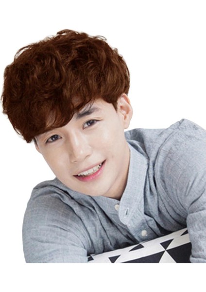 Erkekler Için Sentetik Kısa Erkek Erkek Kahverengi Siyah Yeni Peruk B (Yurt Dışından) indirimleri